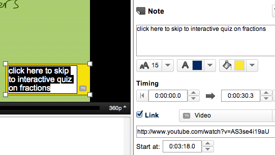 YouTube Annotations and timecode jumping